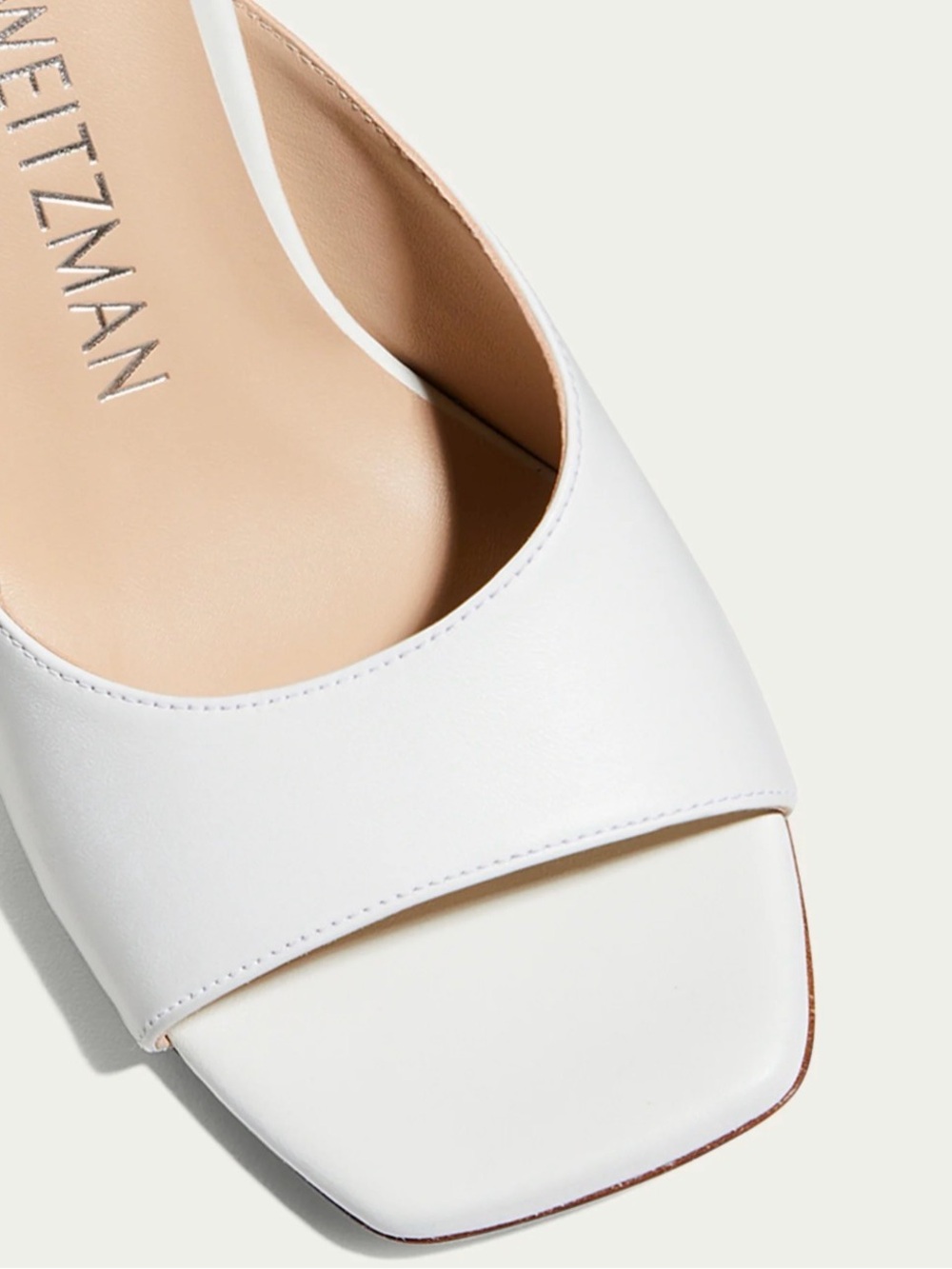 Brand New Stuart Weitzman Tia Translucent Wedge Slide Sandal in White size 7 - Picture 2 of 6